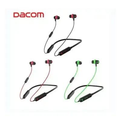 Dacom GH02 Wireless Neckband Headset E-Sport Earphone with Mic RGB LED Light for Mobile Phone.